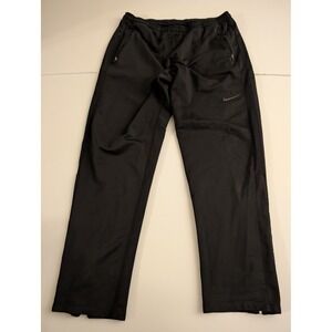 Nike Dri-FIT Mens Large Running Pants Black Zipper Pockets Ankle Zips Spring